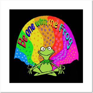 Be one with the frog! Kermit has found his center!!! Posters and Art